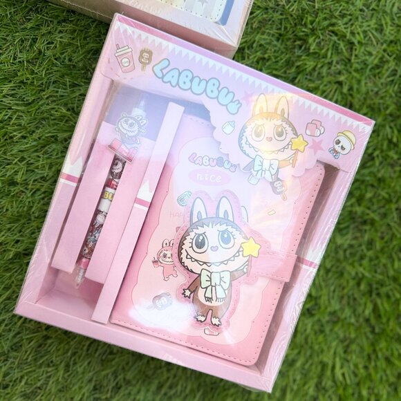 Labubu Notebook and Pen Gift Set – Kawaii Pink Stationery Box - Picture 2 of 3